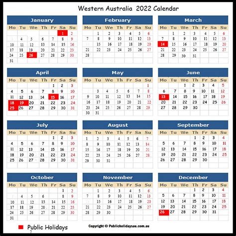 public holidays in 2022 australia